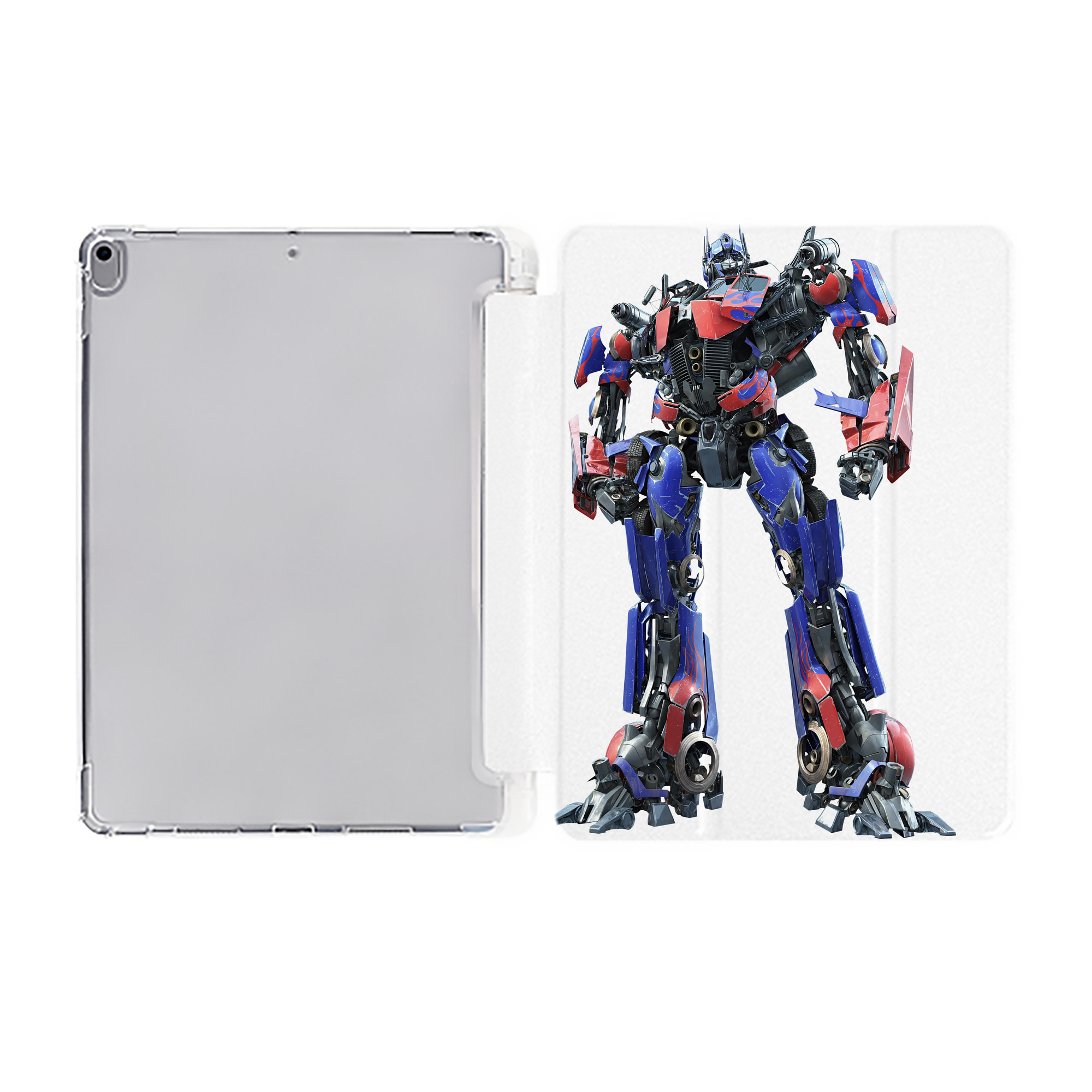 （画像用） Transformers トランスフォーマー IPad ケース ペン収納付き 三つ折りスタンド PUレザー×シリコン 対応機種9.5/10.5/10.9インチ
